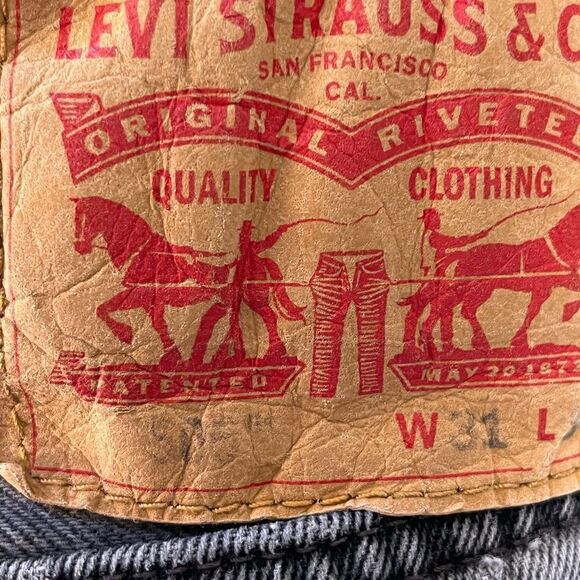 Y2K Levi’s 505 faded black/ gray relaxed fit straight 31 - Picture 5 of 7